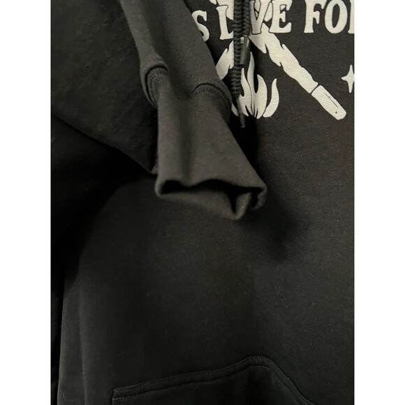 ASSHOLES*S LIVE FOREVER Hoodie Sweatshirt Mens XL Black Skull Flames 100% Cotton - Picture 3 of 5